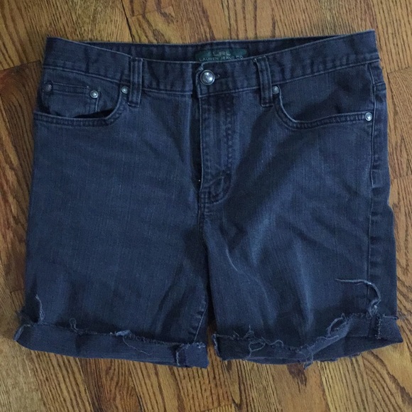 Vintage Shorts Vintage High Waisted Rl Black Cut Off Shorts 3